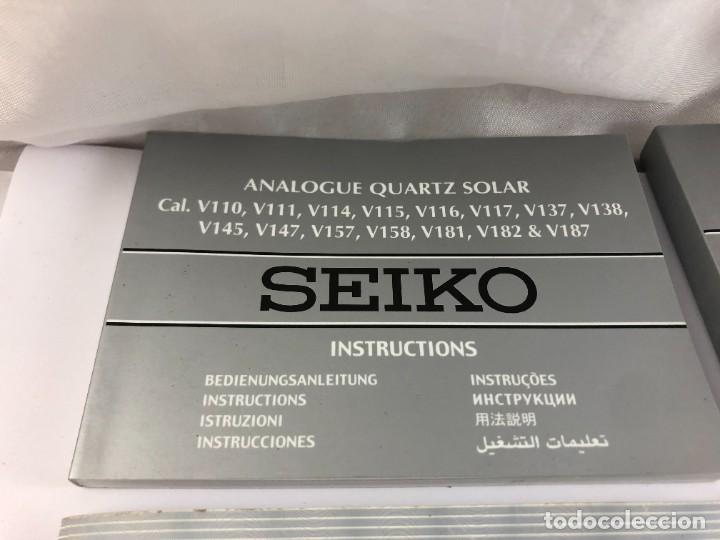 Recambios de relojes: Lote de 6 Documentaci&oacute;n Reloj SEIKO - Foto 3