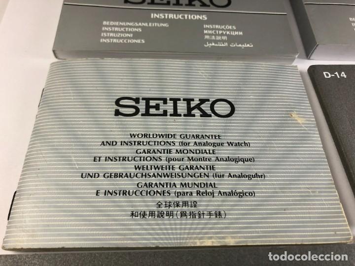Recambios de relojes: Lote de 6 Documentaci&oacute;n Reloj SEIKO - Foto 6
