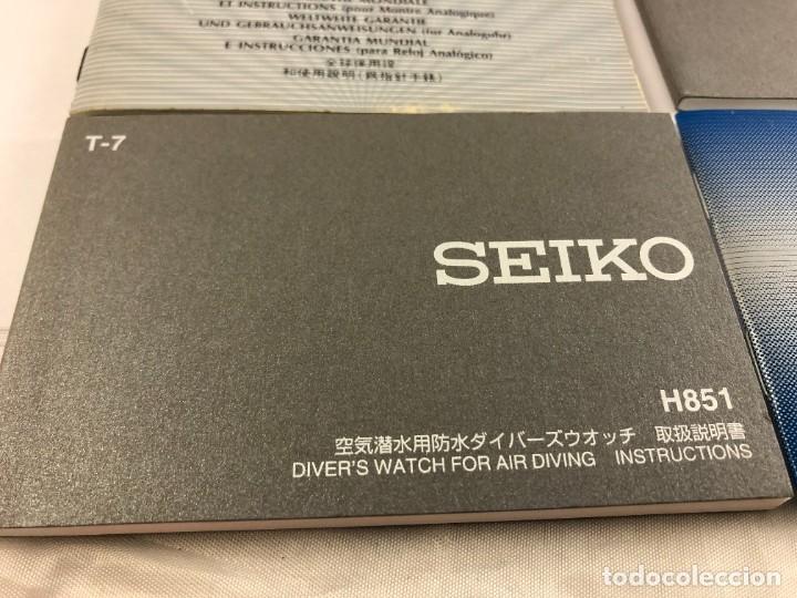 Recambios de relojes: Lote de 6 Documentaci&oacute;n Reloj SEIKO - Foto 8