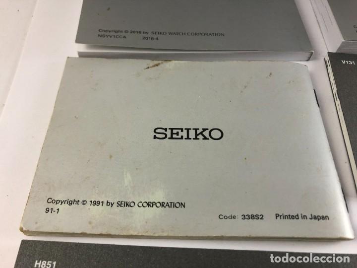 Recambios de relojes: Lote de 6 Documentaci&oacute;n Reloj SEIKO - Foto 12