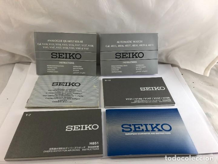 Recambios de relojes: Lote de 6 Documentaci&oacute;n Reloj SEIKO - Foto 15