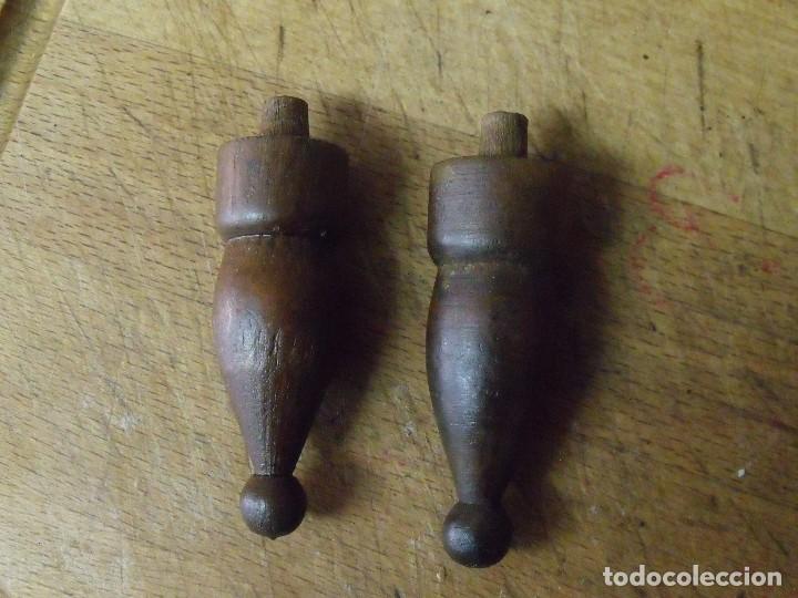 Recambios de relojes: 2 adornos de madera para copete de reloj alfonsino-lote 454