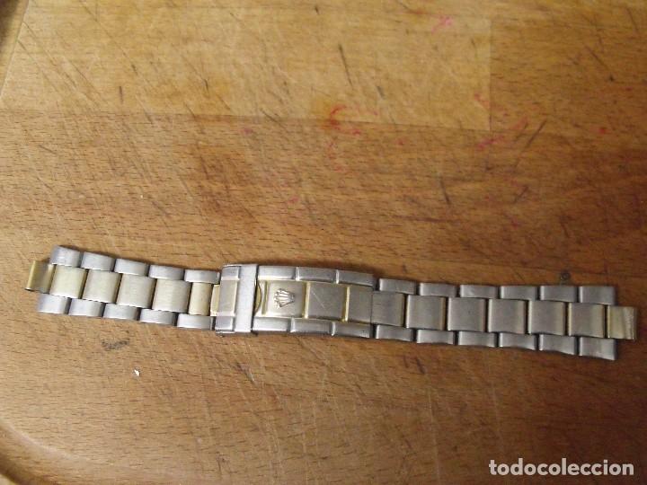 Ersatzteile f&uuml;r Uhren: 1 pulsera en acero para reloj de hombre- ANAGRAMA DE CORONA--lote 456