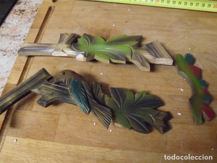 Recambios de relojes: 3 madera para restaurar cucos lote 459