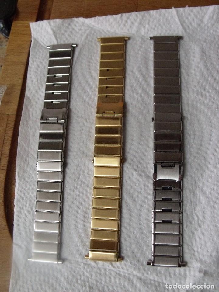 Recambios de relojes: 3 cadenas acero a estrenar para relojes de pulsera-lote 462