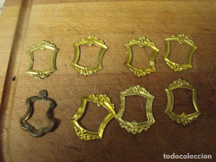 Pi&egrave;ces de rechange de montres et horloges: 8 cerquillos en laton para numeros en porcelana de esferas de ojos de buey-lote 465