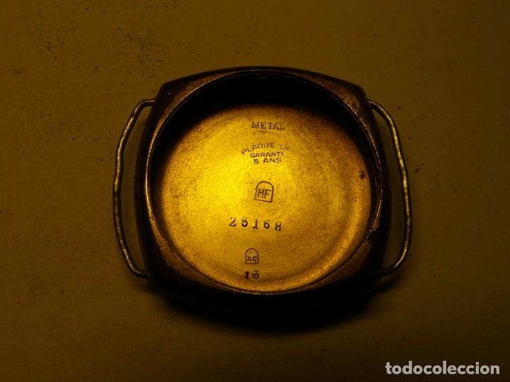 Recambios de relojes: Caja de antiguo reloj de pulsera, placada en oro.