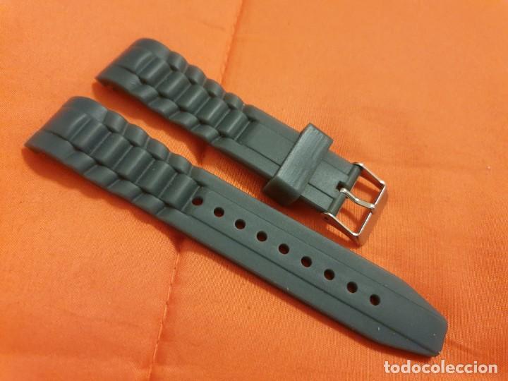 correa reloj 20mm silicona gris - Compra venta en todocoleccion