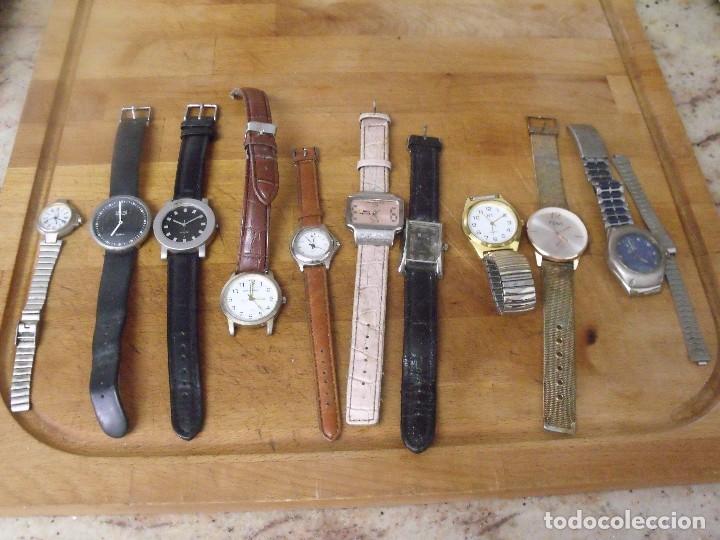 Pi&egrave;ces de rechange de montres et horloges: GRAN LOTE DE 10 RELOJES DE PULSERA-LOTE 483