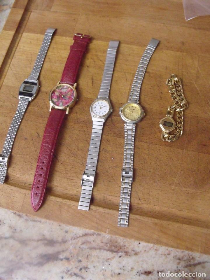 Pi&egrave;ces de rechange de montres et horloges: GRAN LOTE DE 5 RELOJES DE PULSERA PARA MUJER-LOTE 483