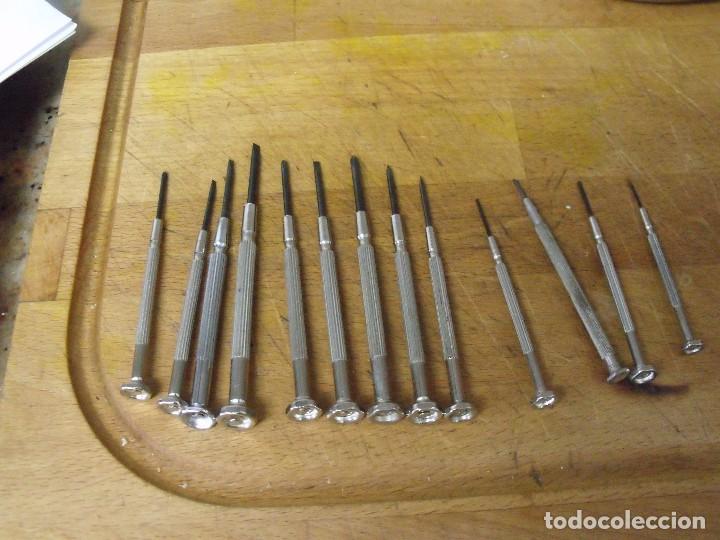 Pi&egrave;ces de rechange de montres et horloges: gran lote de 13 destornilladores de precision-lote 487