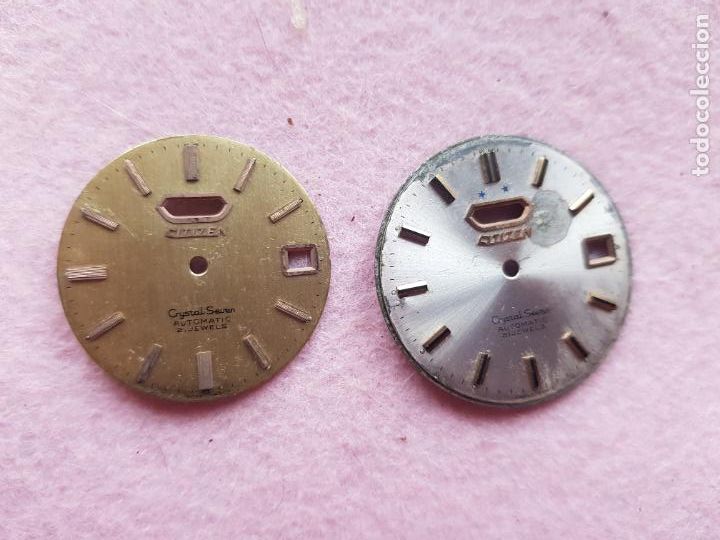 Recambios de relojes: CITIZEN CRYSTAL SEVEN AUTOMATIC DOBLE CALENDARIO PAREJA ESFERAS