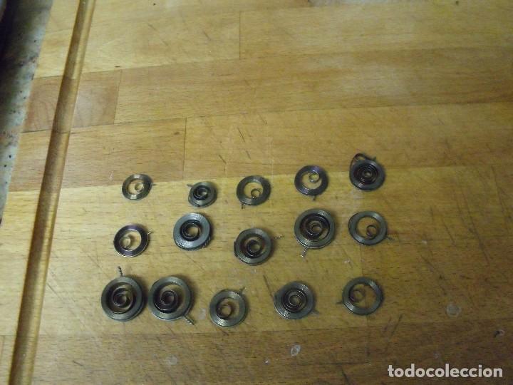 Ersatzteile f&uuml;r Uhren: 15 MUELLES REALES DE 2-3-4-5 MM DE ANCHO-LOTE 486-PARA TODA CLASE DE MOVIMENTOS PEQUE&Ntilde;OS