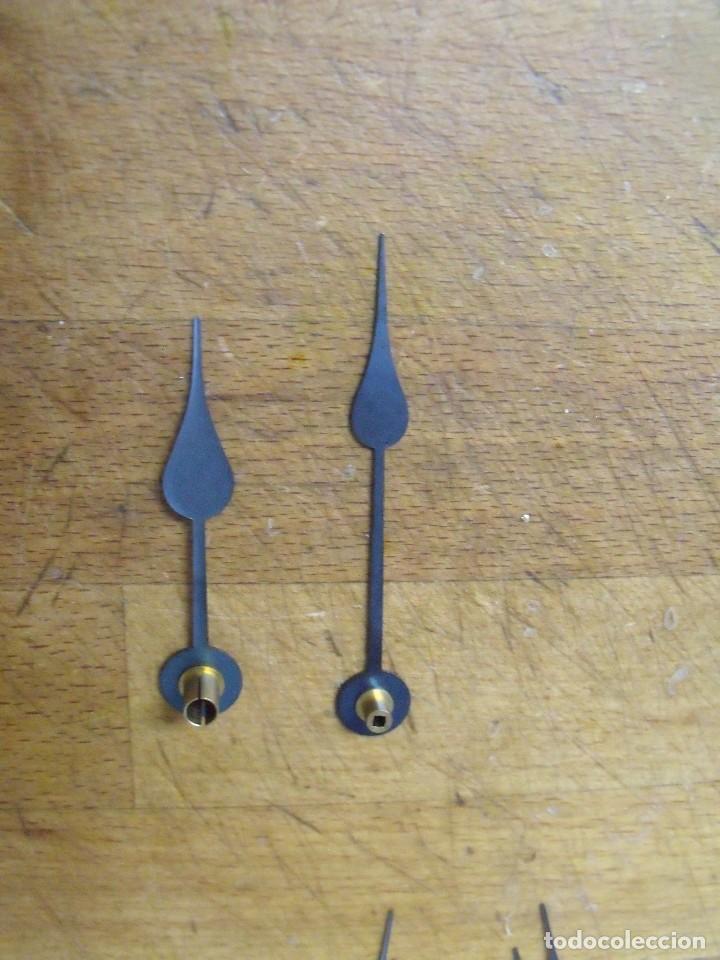 Pi&egrave;ces de rechange de montres et horloges: 2 AGUJAS ORIGINALES PARA MAQUINARIA PARIS RELOJ SOBREMESA LOTE 496 EN SAETA