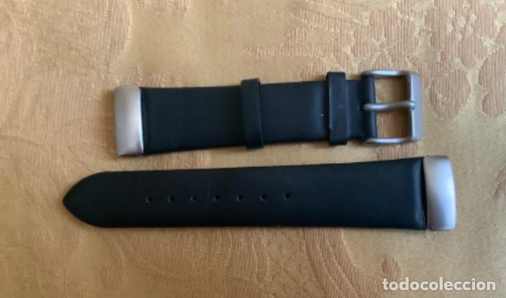 Spare Parts for Watches: VICEROY CORREA VINTAGE PIEL NEGRA Y METAL PLATEADO 20 MM