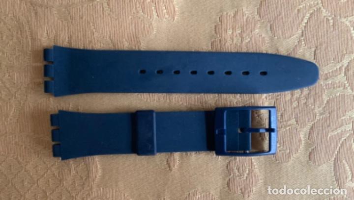 Ersatzteile f&uuml;r Uhren: SWATCH, CORREA VINTAGE AZUL MARINO 20 MM CAUCHO