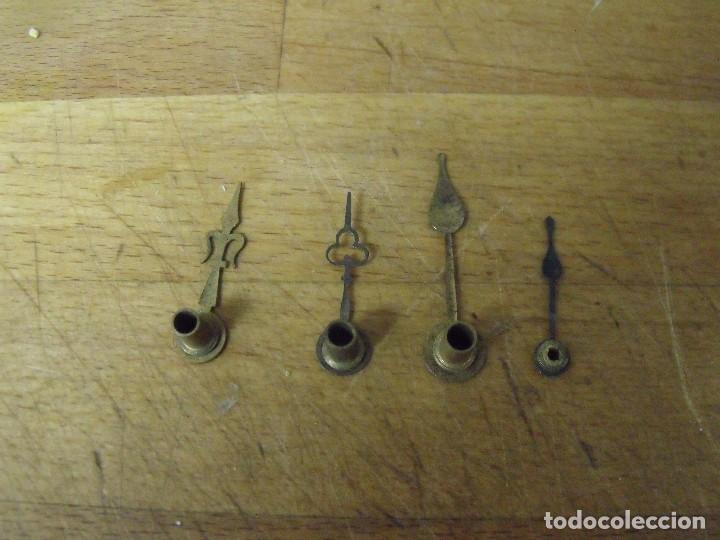 Ersatzteile f&uuml;r Uhren: 4 agujas originales para maquinarias paris reloj sobremesa-lote 351-8