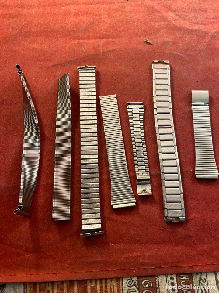 Recambios de relojes: Lote de piezas correas reloj
