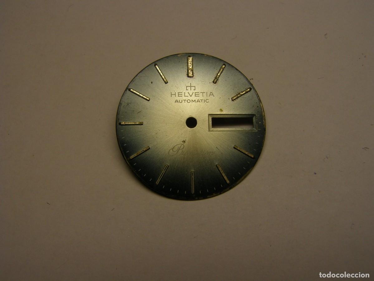Recambios de relojes: Esfera de reloj, marca HELVETIA. Siglo XX.