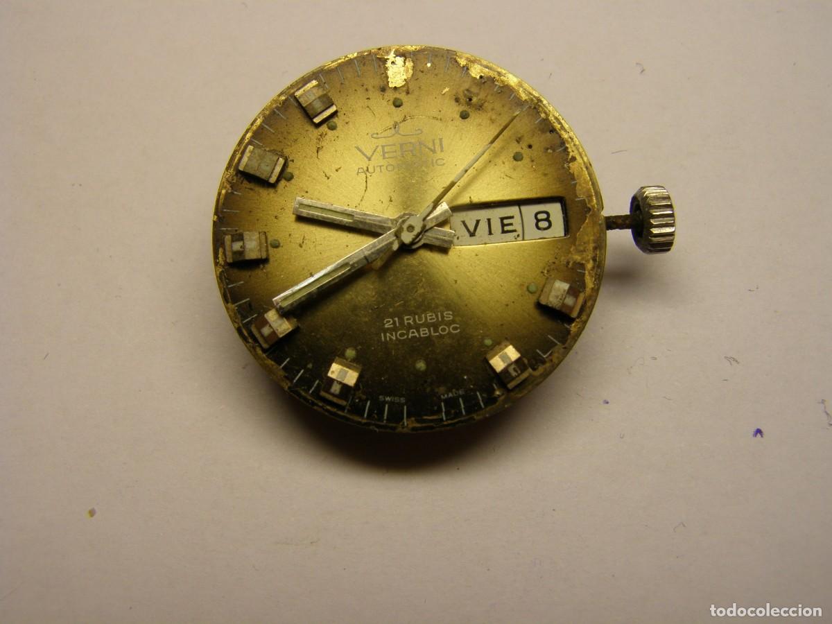Recambios de relojes: Maquina y esfera de reloj, marca VERNI. Siglo XX.