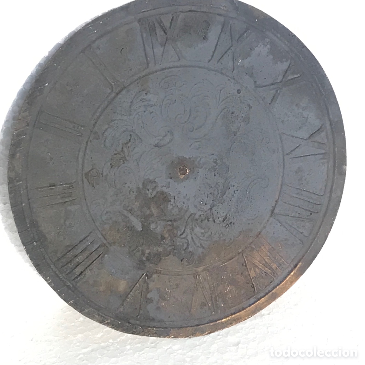 Recambios de relojes: Antigua esfera de lat&oacute;n 19cm. Ref MT1 - Foto 4