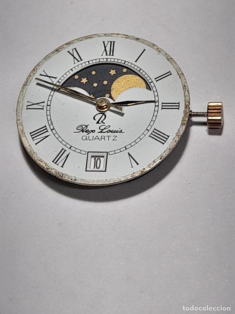 Pe&ccedil;as de reposi&ccedil;&atilde;o de rel&oacute;gios: VX38 - movimiento+esfera+agujas y lunar - funciona - (cd-6962B)