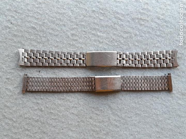 Recambios de relojes: Lote de 2 Pulseras para Relojes de Caballero en Acero Inoxidable