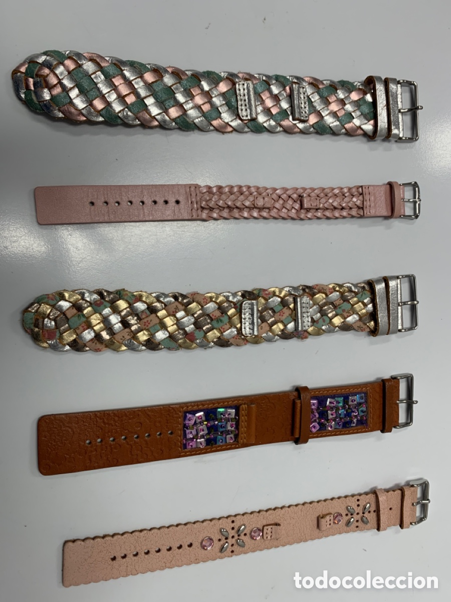 Recambios de relojes: LOTE 5 CORREAS FOSSIL