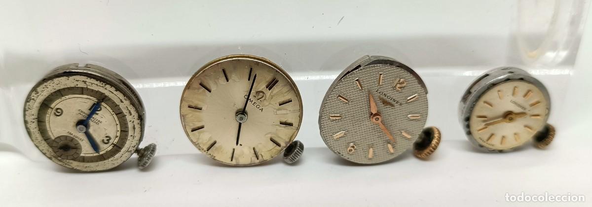 Spare Parts for Watches: Conjunto de cuatro m&aacute;quinas de distintas marcas, Movado, Omega y Longines.