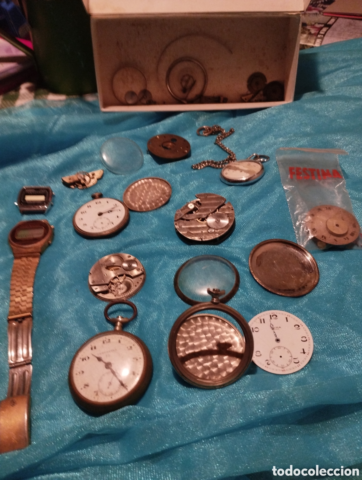 Ersatzteile f&uuml;r Uhren: Lote de 14 piezas de desguace de relojes