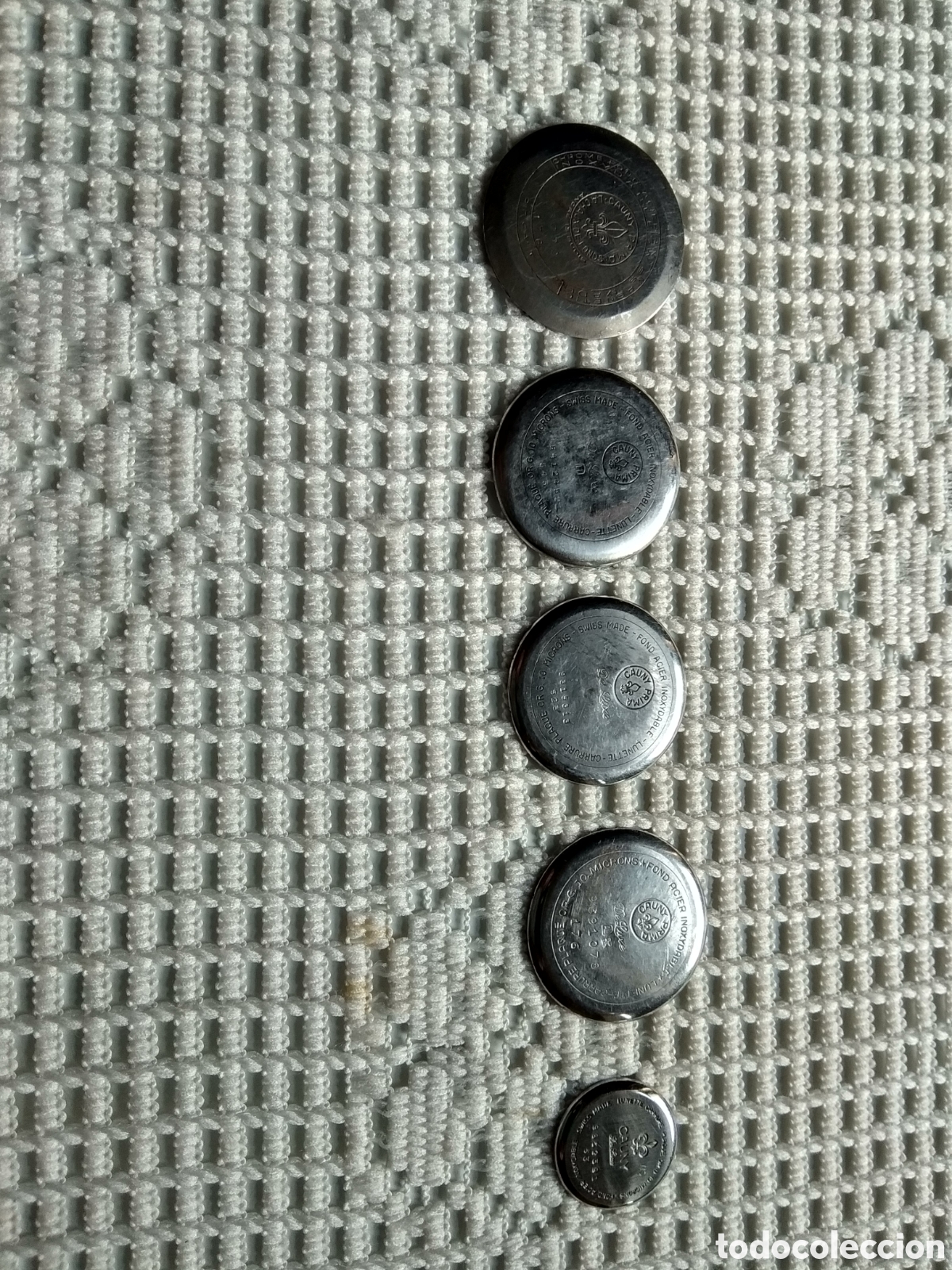Recambios de relojes: CINCO TAPAS RELOJ CAUNY PRIMA - Foto 2