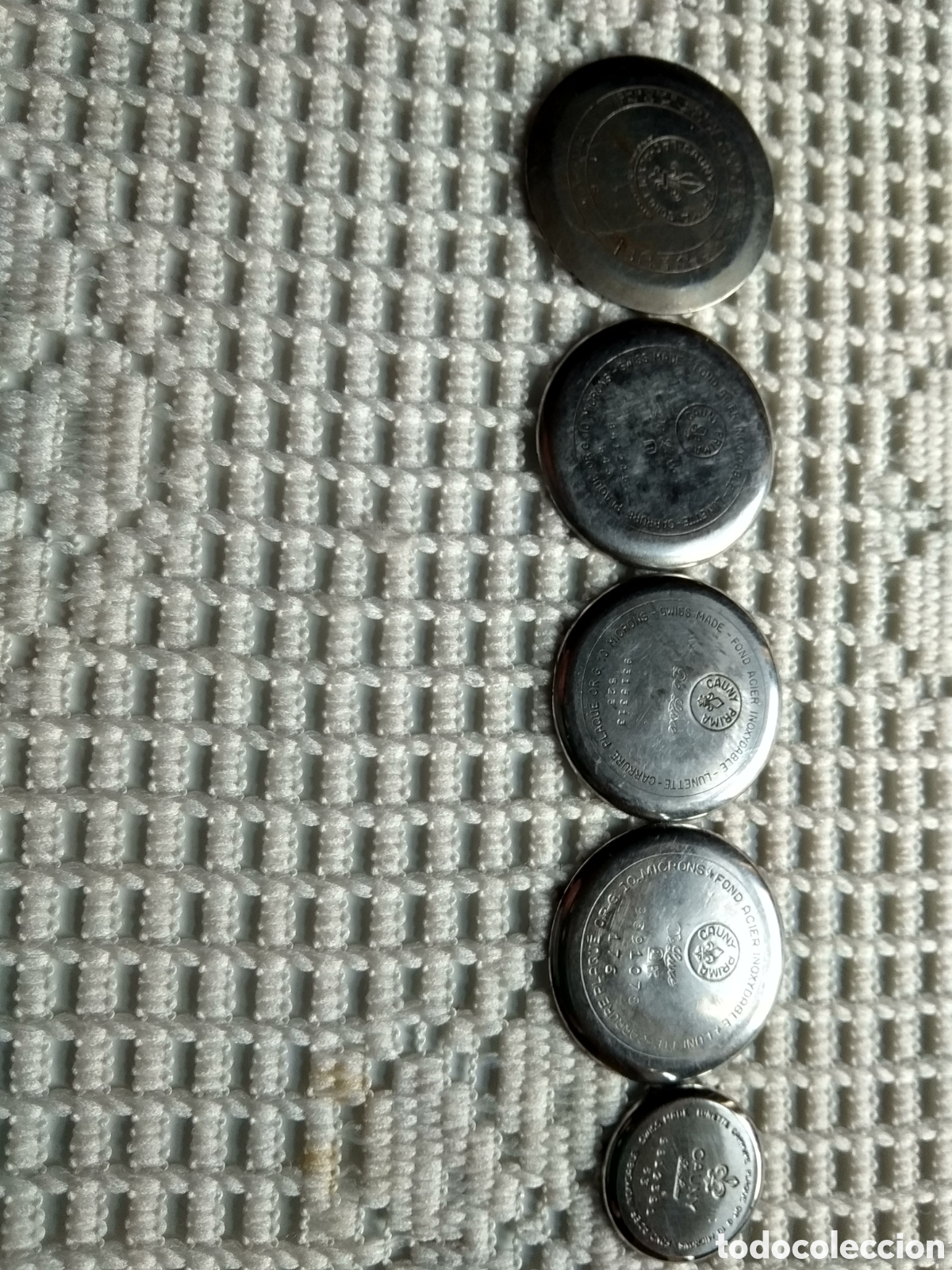 Recambios de relojes: CINCO TAPAS RELOJ CAUNY PRIMA - Foto 3