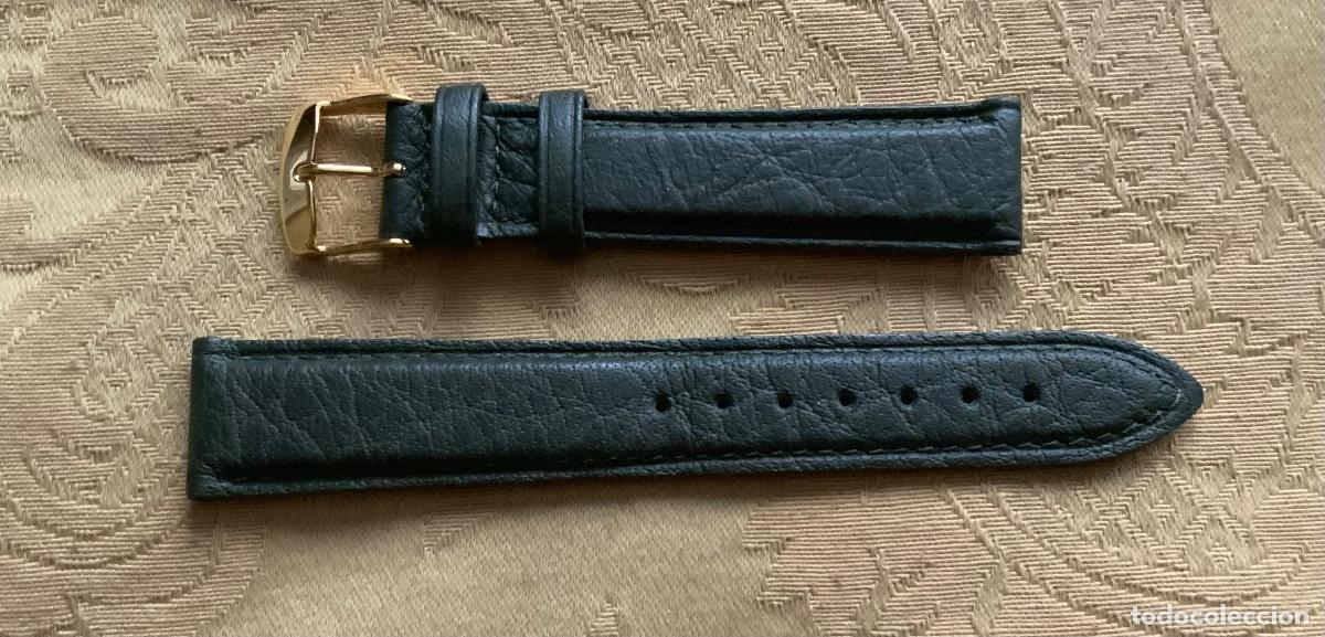 Ersatzteile f&uuml;r Uhren: CORREA VINTAGE PIEL DE B&Uacute;FALO COLOR VERDE 18 MM