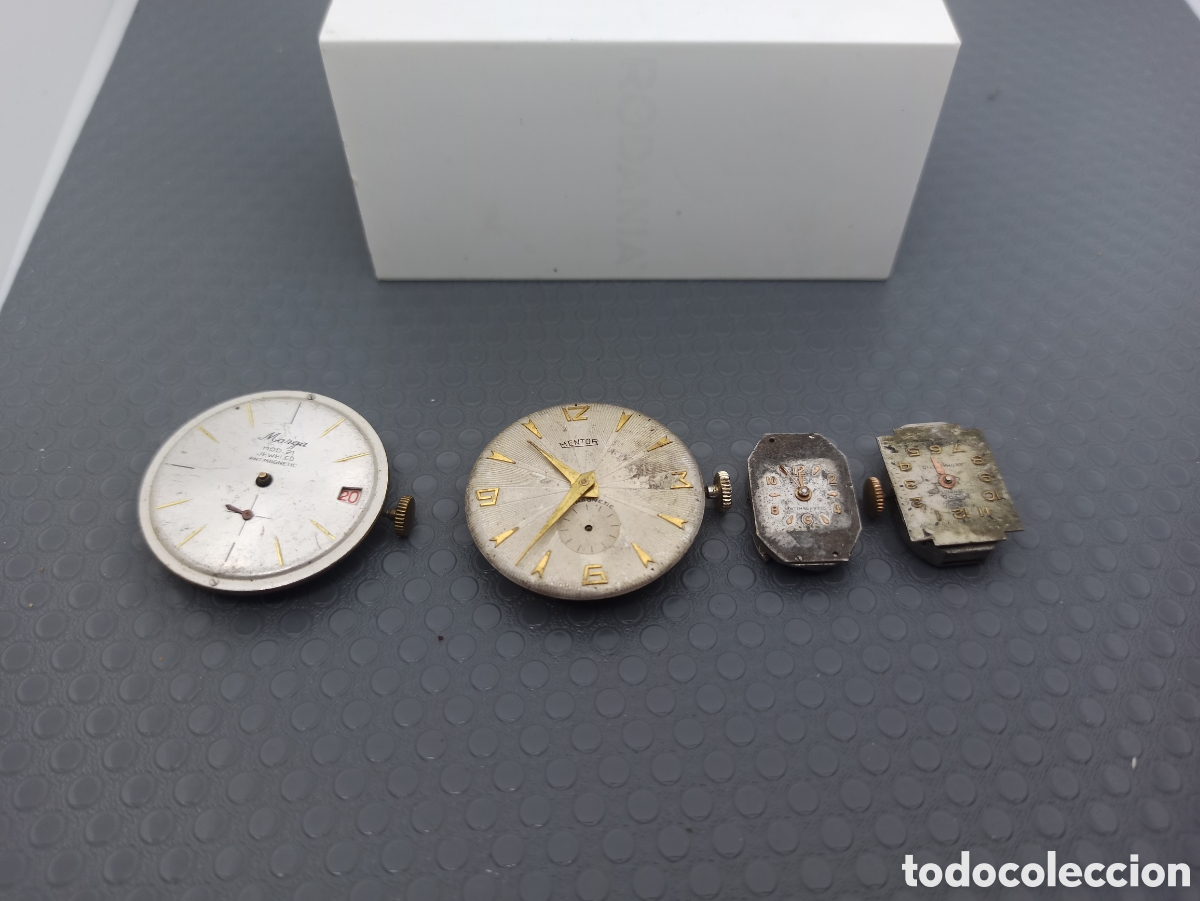 Recambios de relojes: Lote de 4 mecanismo+esfera