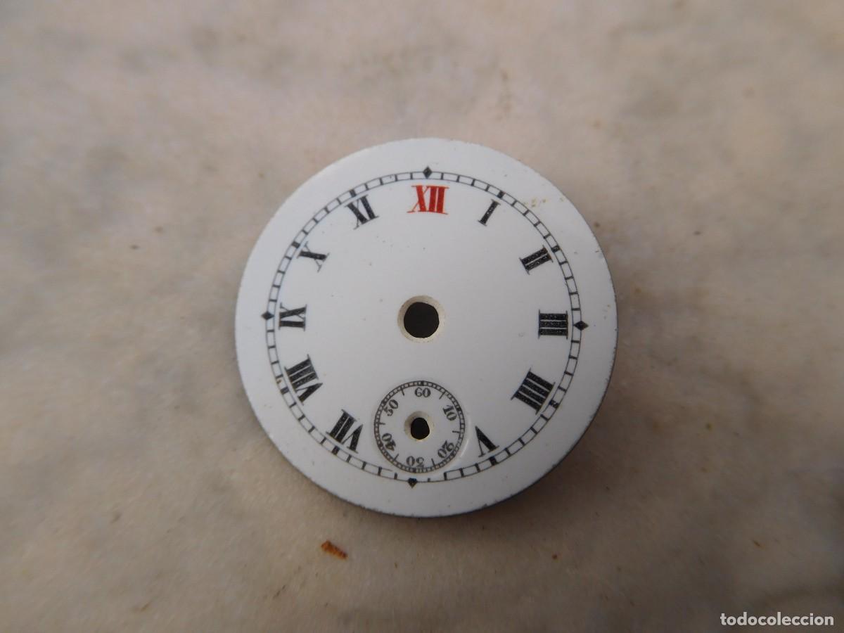 Recambios de relojes: Esfera antigua de porcelana para reloj de bolsillo