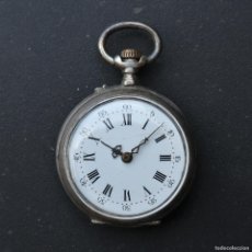 Recambios de relojes: RELOJ DE BOLSILLO DE PLATA VINTAGE COMPACTO POCKET SILVER WATCH MONTRE OROLOGIO