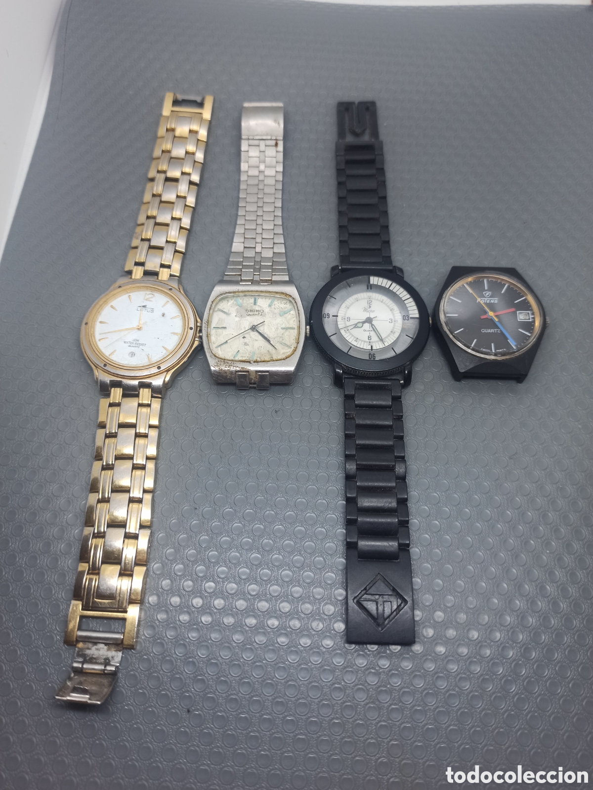 Pi&egrave;ces de rechange de montres et horloges: Lote de 4 relojes para revisar o piezas Seiko, Potens,, Lotus, Micra