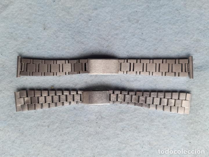 Pi&egrave;ces de rechange de montres et horloges: Lote de 2 Pulseras para Relojes de Dama en Acero inoxidable