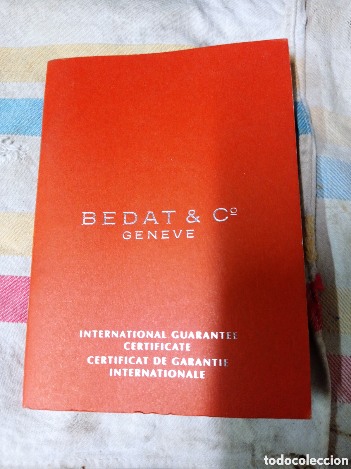 Recambios de relojes: GARANTIA INTERNACIONAL RELOJ BEDAT & C&ordm;