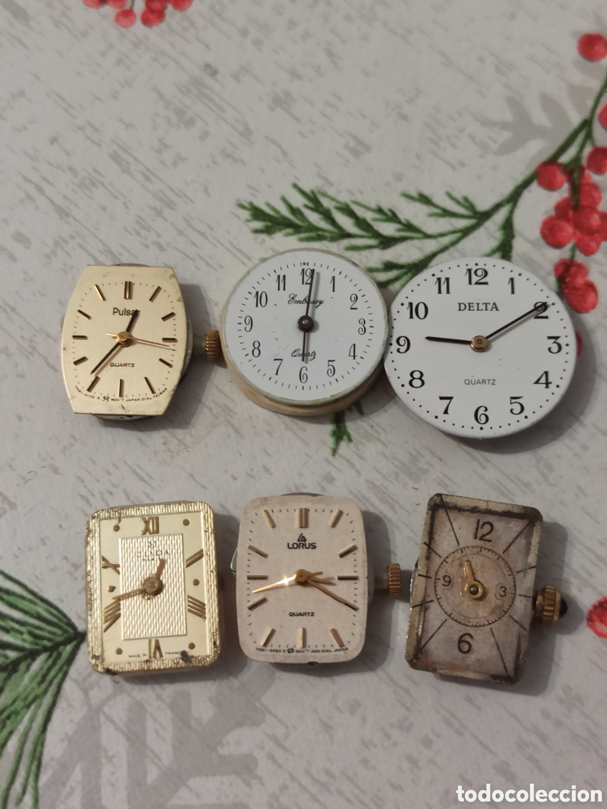 Recambios de relojes: Lote de 6 mecanismos Cuarzo varias marcas