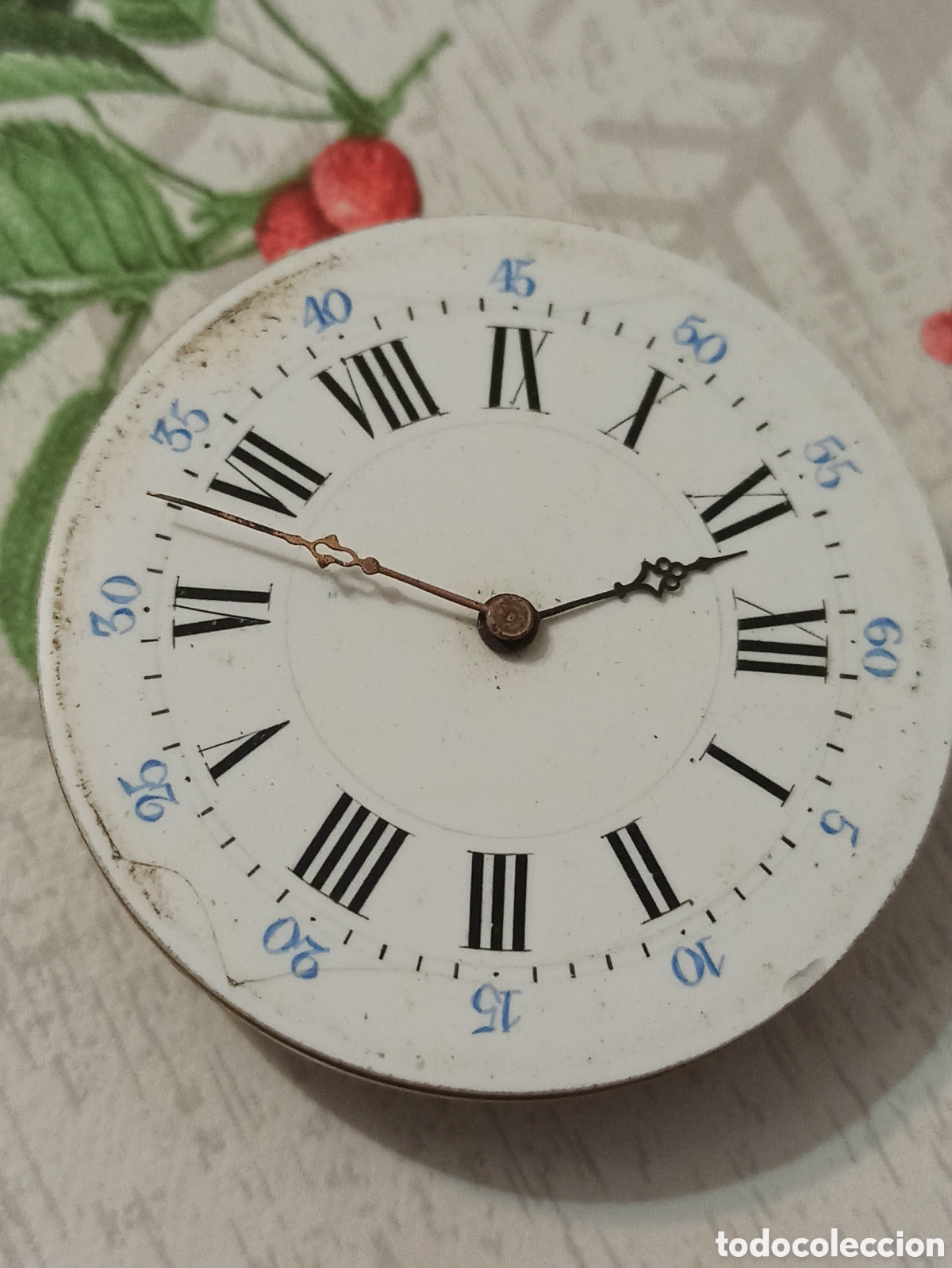 Spare Parts for Watches: Mecanismos reloje de bolsillo cuerda manual espiral mal Eje ok