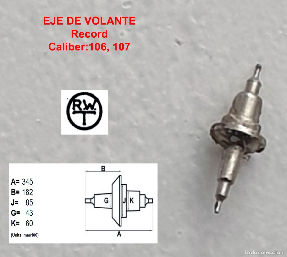 Ersatzteile f&uuml;r Uhren: EJE VOLANTE DE RELOJ RECORD - CALIBRE 106 - BALANCE STAFFS - X