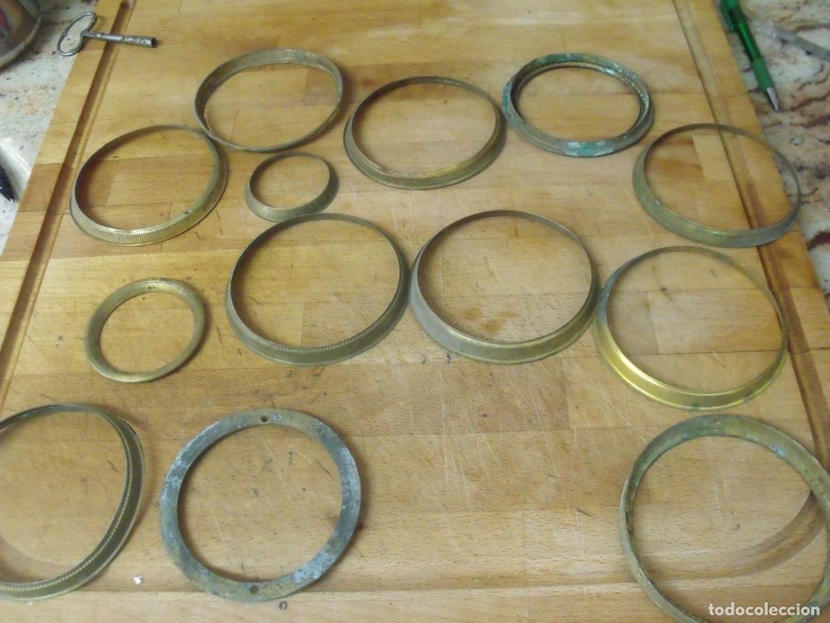 Ersatzteile f&uuml;r Uhren: 13 cerquillos en laton para despertadores antiguos-lote 547