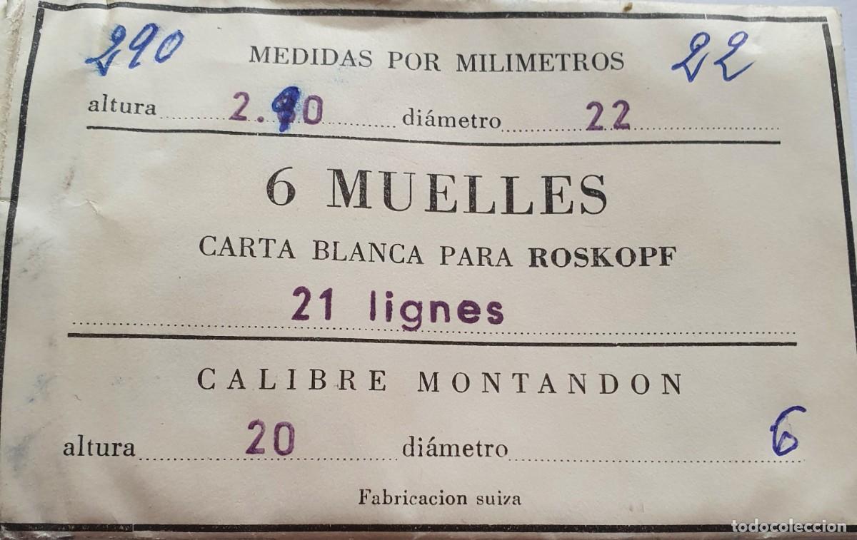 Recambios de relojes: MUELLE REAL ROSCKOPF RELOJ BOLSILLO 5 euros 1 muelle