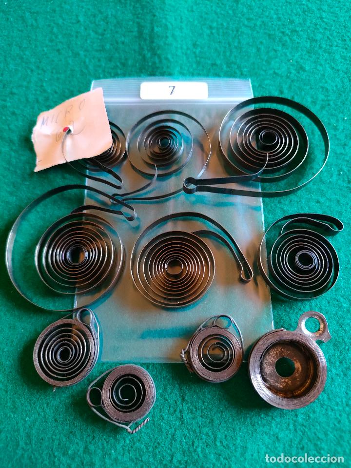 Pe&ccedil;as de reposi&ccedil;&atilde;o de rel&oacute;gios: LOTE DE MUELLES PARA CUERDAS DE RELOJES L-7