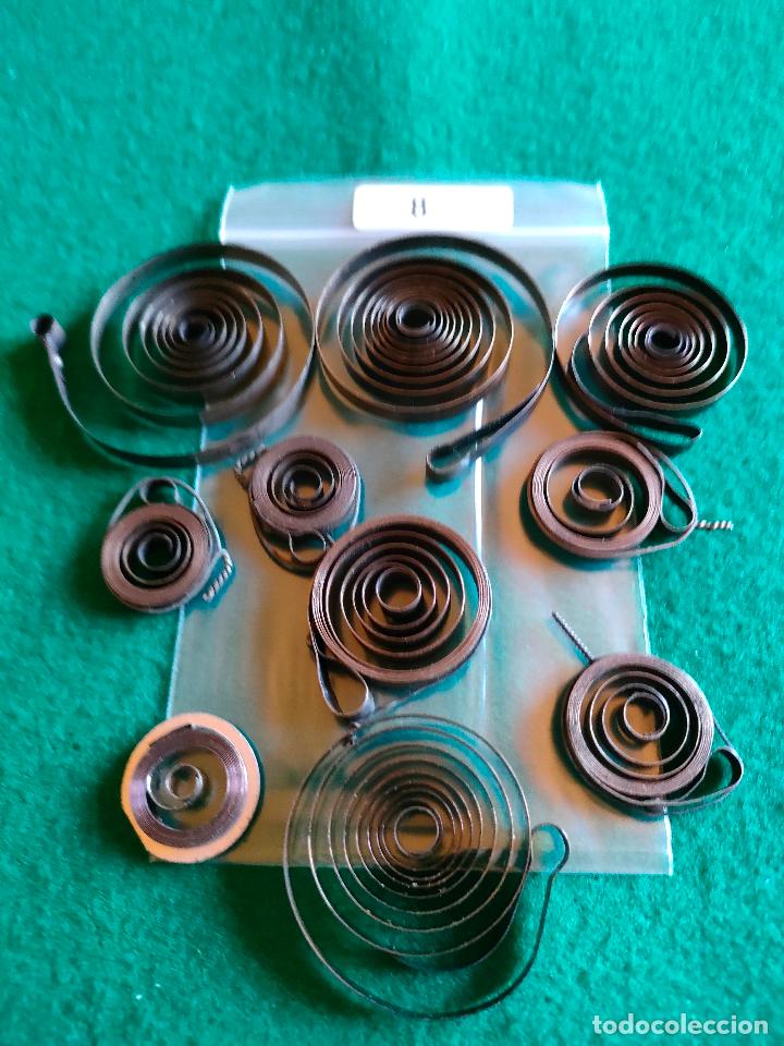 Pe&ccedil;as de reposi&ccedil;&atilde;o de rel&oacute;gios: LOTE DE MUELLES PARA CUERDAS DE RELOJES L-8