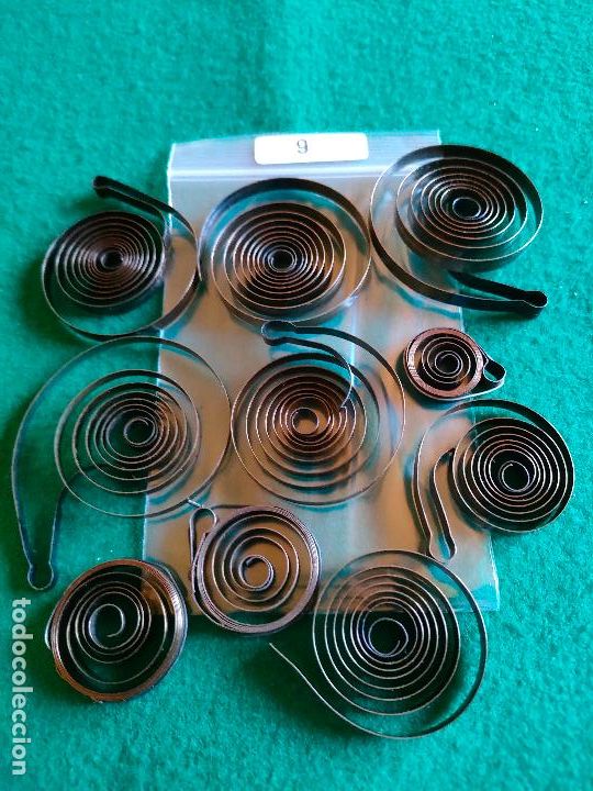 Pe&ccedil;as de reposi&ccedil;&atilde;o de rel&oacute;gios: LOTE DE MUELLES PARA CUERDAS DE RELOJES L-9