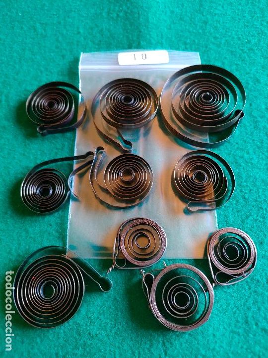 Pe&ccedil;as de reposi&ccedil;&atilde;o de rel&oacute;gios: LOTE DE MUELLES PARA CUERDAS DE RELOJES L-10