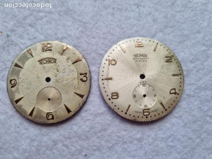 Pe&ccedil;as de reposi&ccedil;&atilde;o de rel&oacute;gios: TECHNOS PAREJA DE ESFERAS 33 Y 34.8MM PARA RELOJ MECANICO F3