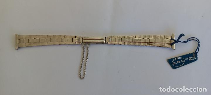 Recambios de relojes: PULSERA O CORREA DE RELOJ. MARCA Z.R.C. RODIADO. ZRC. ref. 1782. CON CADENA DE SEGURIDAD